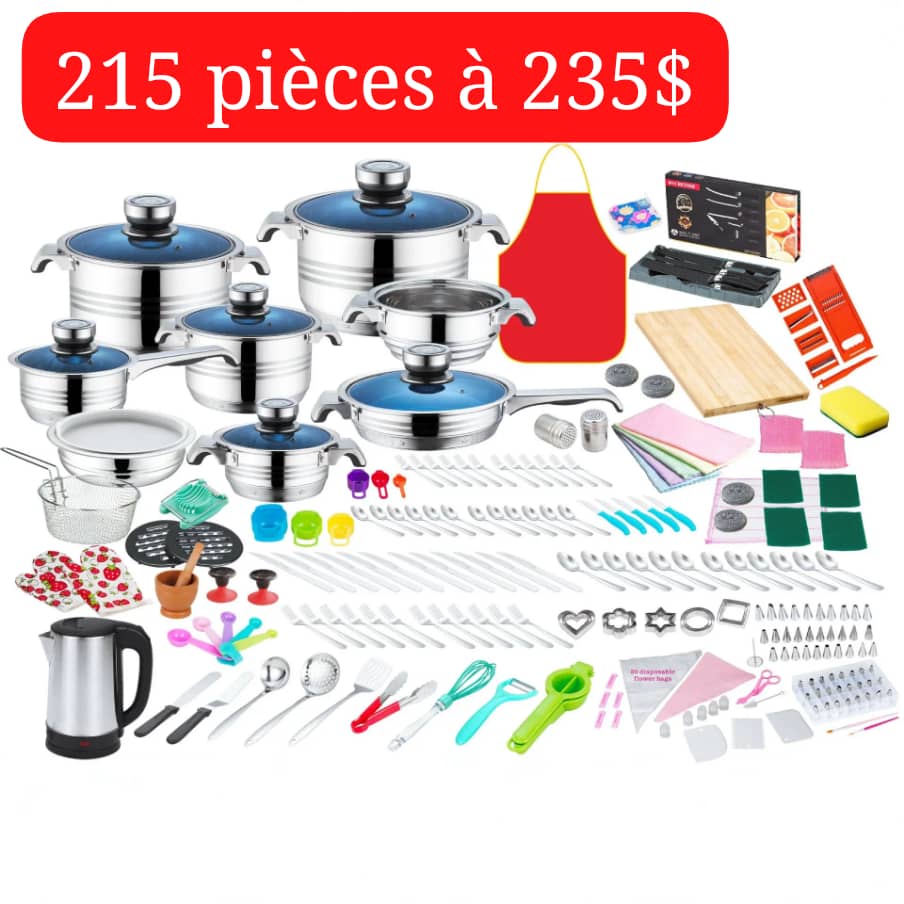 SET CUISINE 215 PIÈCES – 235 $ 🔥