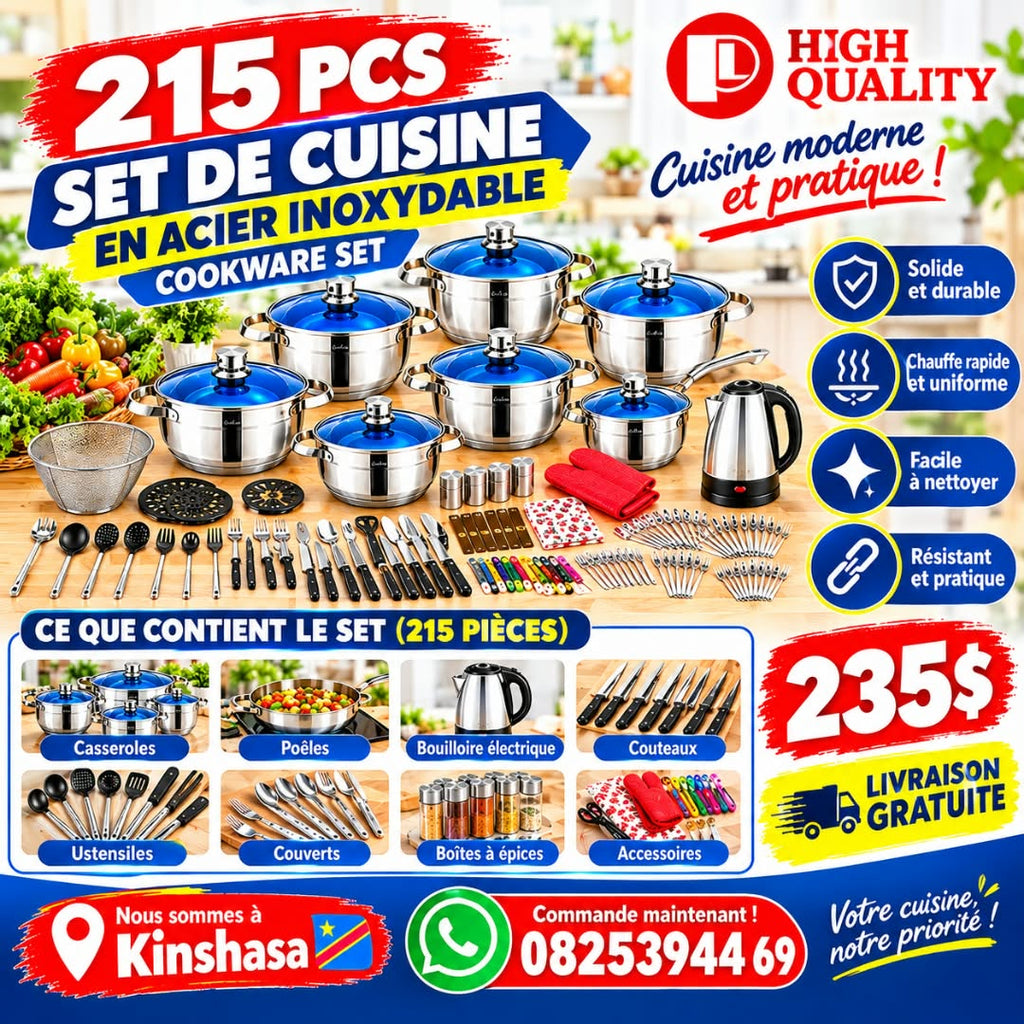 SET CUISINE 215 PIÈCES – 235 $ 🔥