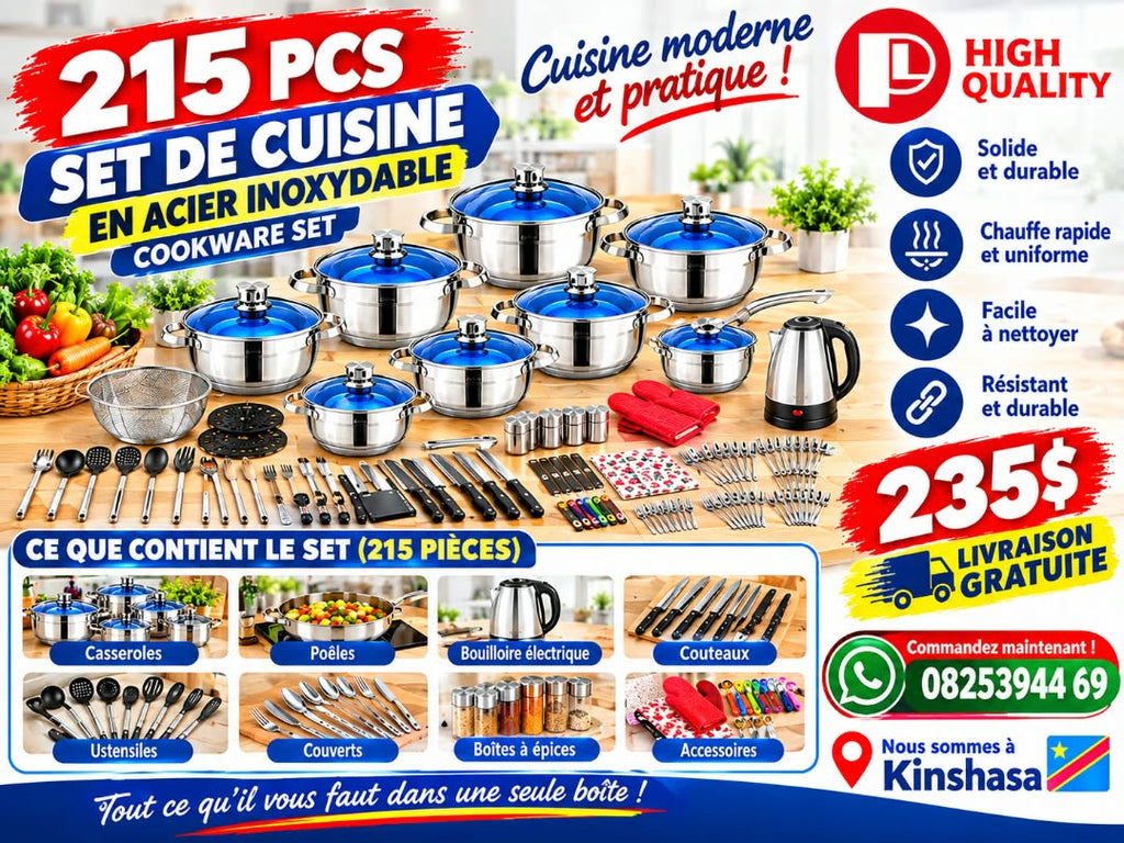 SET CUISINE 215 PIÈCES – 235 $ 🔥