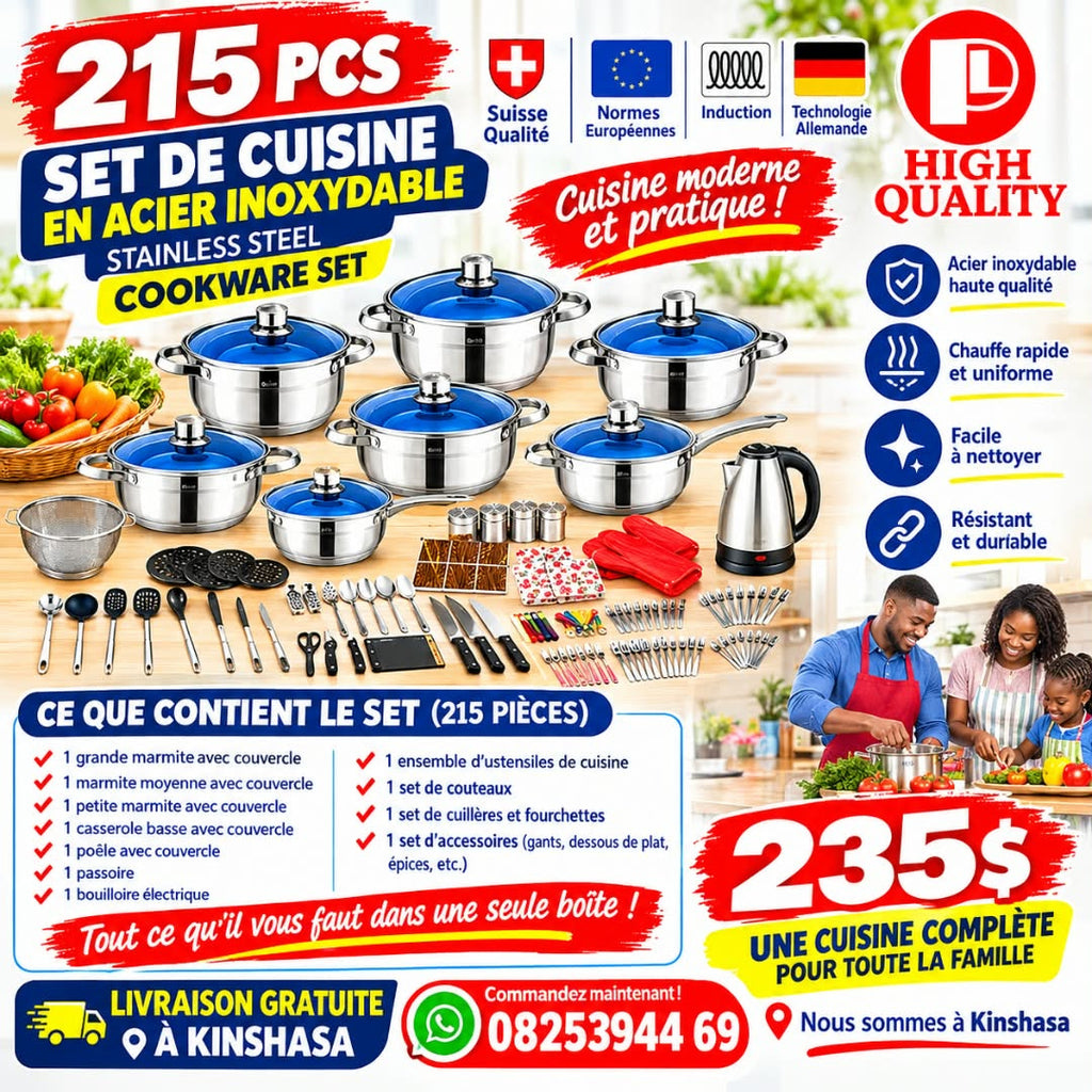 SET CUISINE 215 PIÈCES – 235 $ 🔥
